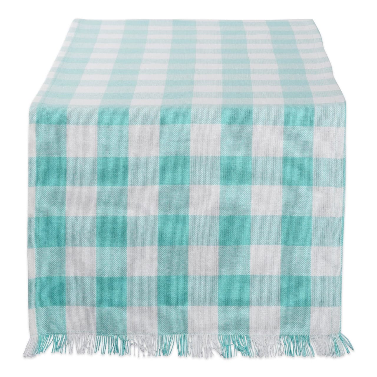 DII® 72" Heavyweight Check Fringed Table Runner